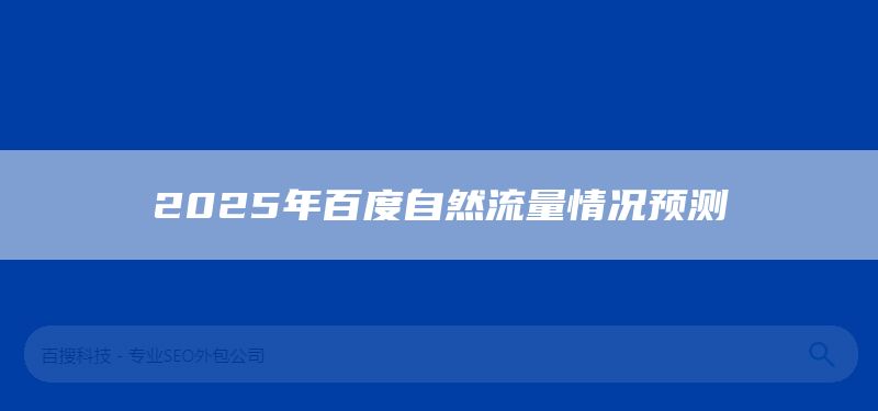 2025年百度自然流量情況預測(圖1)
