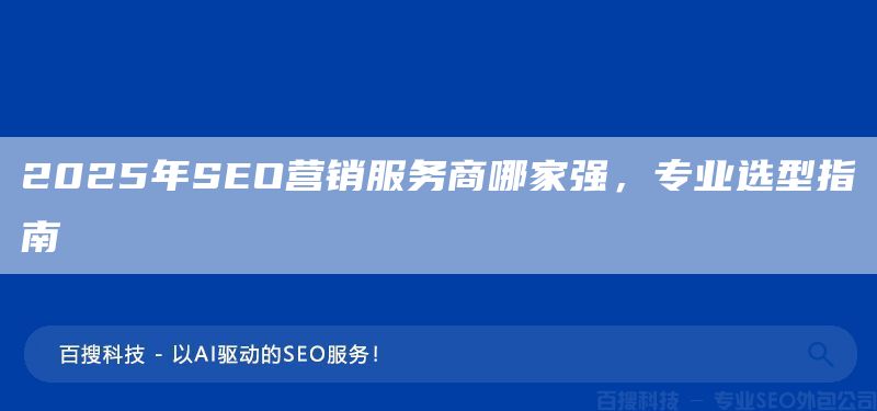 2025年SEO營銷服務(wù)商哪家強(qiáng)，專業(yè)選型指南(圖1)
