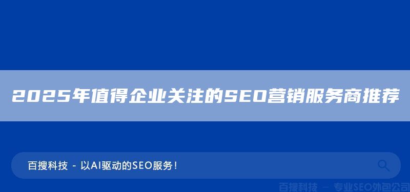 2025年值得企業(yè)關(guān)注的SEO營銷服務(wù)商推薦(圖1)