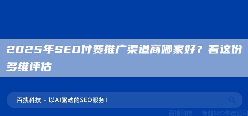 2025年SEO付費(fèi)推廣渠道商哪家好？看這份多維評(píng)估(圖1)